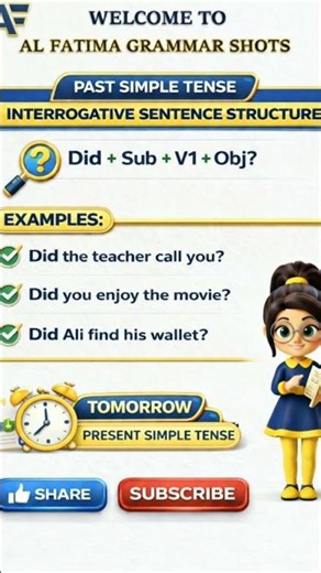 past simple tense#interogative #sentencestructure #englishgrammar