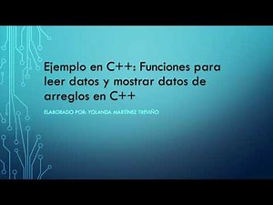 Ejemplo C++: Arreglos