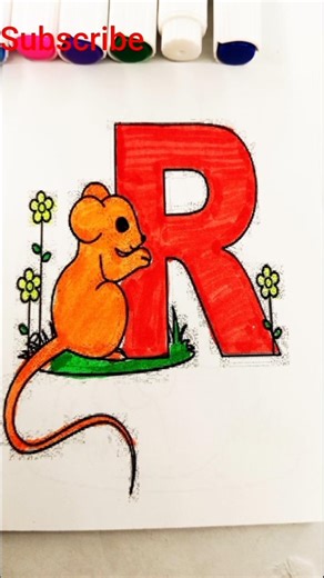 🎨 Letter R Coloring Page | Relaxing, Aesthetic & Satisfying Art #drawing #shorts