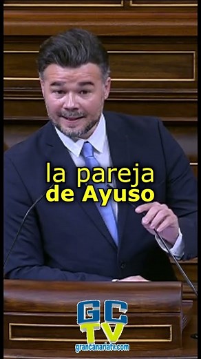 🔥"Am I the only one who sees a risk of Ayuso's partner fleeing?" Gabriel Rufián said ironically.