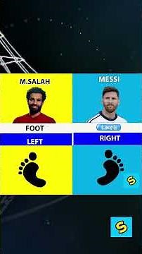 🆚 Salah vs Lionel Messi ⚽ | Ultimate Football Comparison #fifa #football #ronaldo #messi #shorts