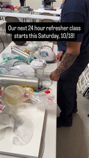 🚨 Stay certified and ready to respond! Our 24-hour EMT Refresher Course kicks off this Saturday — perfect for renewing your skills and keeping your certification current. Hands-on, fast-paced, and led by experienced instructors who’ve been in the field. Don’t wait until your license expires — secure your spot today! If you have any questions about upcoming EMT classes, contact us online or by phone at: ☎️ (909) 994-7330 🌐 www.americanemtacademy.com Or Click the link in bio to get registered! ⬇