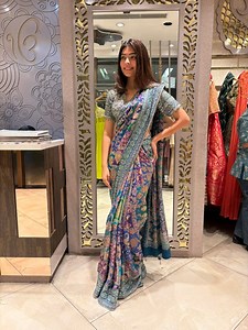 188K views · 1K reactions | “Rainbow hues meet mirror magic! Vibrant saree with stitched blouse, adorned with intricate mirror & stone work” DM/call +919999185081/+918392000030 for booking and more details. Book your order before sold out . Our store - shop number 6,7,8 first floor cross river mall near karkardooma court Delhi-110032 #SareeLove #MirrorWorkMagic #MultiColorElegance #BridalSaree #IndianFashion | MeharbyShrimati | Facebook