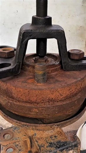 Disassembling a rusty lock using a wrench to quickly make a key #construction #popular #viralshorts