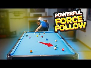 How to Shoot a Force Follow in Pool - (Pool Lessons)