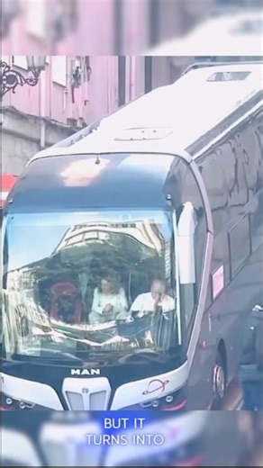 Bus Takes Shortcut Downhill… and Instantly Regrets It! #viralvideo