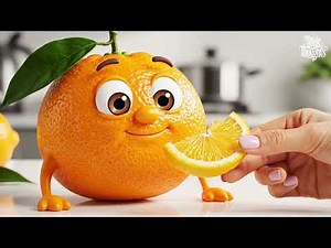 Fruits Eating Lemon Slice 🍎🍌🍓🍇🍉 | Cute ASMR Sounds & Happy Expressions for Kids