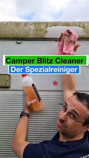 Anzeige, Spare 20% mit dem code 5sternecamping20 Mit dem Camper Blitz Cleaner ist dein Wohnwagen immer sauber. Auch bei starker Verschmutzungen geht alles ab. Der Wohnwagen Spezialreiniger #campintippsmitbenjamin #5sternecamping #spezialreiniger #camperblitzcleaner | Benjamin Dogan