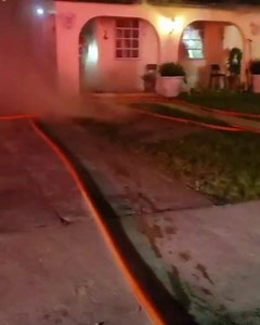 On Friday, April 18 at 8:12 p.m., MDFR Battalion 13, Engine 9, Engine 57 and Ladder 13 responded to a first alarm house fire near SW 61 Terrace and SW 112 Court. The first unit arrived to find heavy smoke and fire coming from the kitchen area. Crews quickly geared up, extended the hose line and made entry into the structure to begin a fire attack. Firefighters worked around debris during the fire attack as they had to pull the kitchen roof in order to gain access to the location of the fire. The