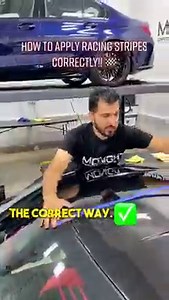 How to apply racing stripes properly! #mpf #midnightprotectivefilms #vinyl #stripes #racingstripes #howto #vinylwrap #kpmf #automotive | Midnight Protex