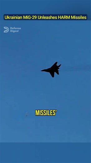 Ukrainian MiG-29 Fires AGM-88 HARM Missiles in High-Risk Mission!