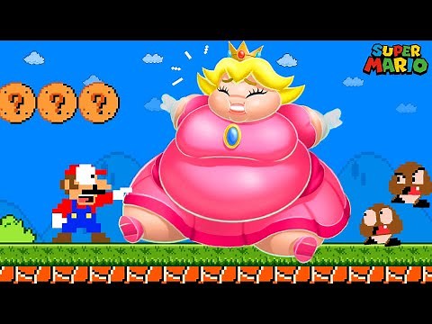 Super Mario Bros. But everything Mario touches turns fatter! | Game Animation