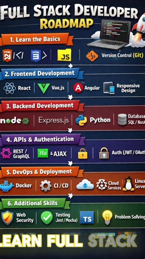 Full Stack Developer Roadmap 2026 🔥 Complete Guide for Beginners