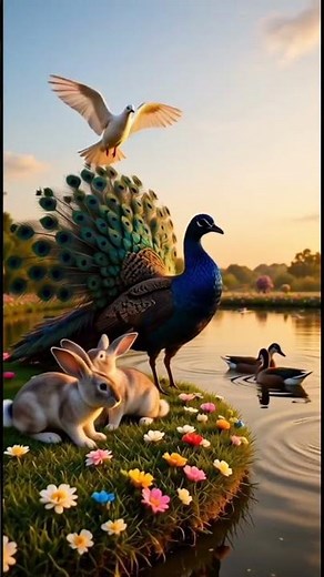 A Magical World Where Animals Live in Harmony 🦚🦆🐟
