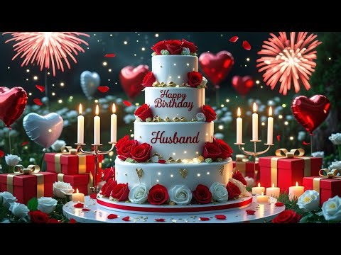 Happy Birthday Husband 🎂 Romantic Song & Wishes 2025 | Beautiful Cake Surprise
