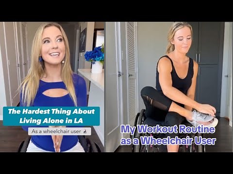 Paraplegic lady adaptive wheelchair life activities living alone
