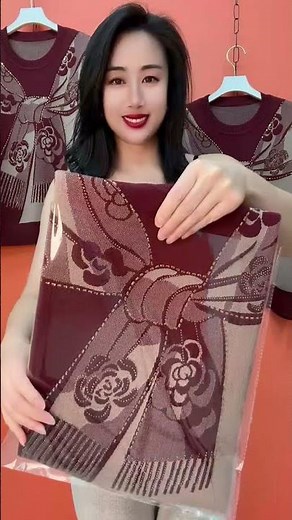 #Middle-aged and elderly mothers' tops #Suitable for all ages and body types #Knitwear