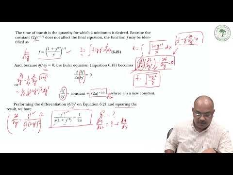 Lecture 27 - Brachistochrone Problem, Beltrami Identity and