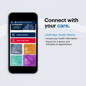 Connect with your care. Download the LifeBridge Health App and have access to your health records, search for doctors and access your bill. Search LifeBridge Health on Google Play or the App Store, and connect with your care, from anywhere. #LifeBridgeHealth #MobileHealth | LifeBridge Health