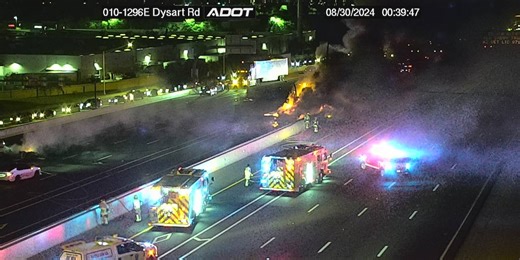 1 killed, 2 injured in fiery crash on I-10 west of Phoenix