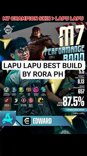M7 Champion Skin LAPU-LAPU 🏆 Edward's Signature Hero Finally Gets the Skin! | MLBB