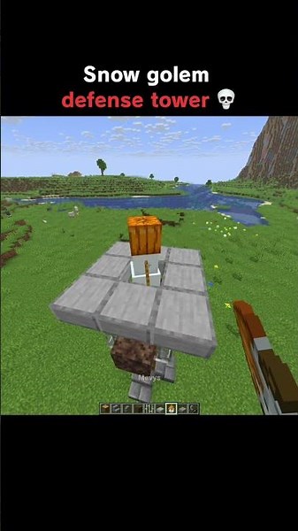 Minecraft Snow Golem Defense Tower