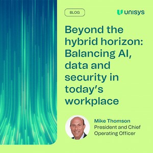 #Hybrid work, evolving #data needs and cybersecurity challenges - the trifecta reshaping modern business. Explore insights on navigating these critical areas in this Q&A with our COO Mike Thomson. http://spr.ly/6183caiOt #AI | Unisys