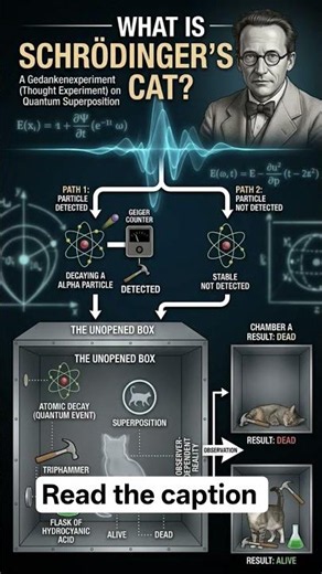 what is Schrodinger's cat 🐈 #shorts #quantumphysics #physics #science #schrodinger