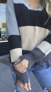 Watch Colorblock Ripped Sweater Distressed Pullovers on Amazon Live