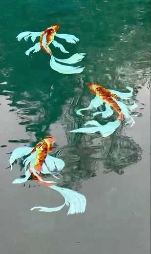 Custom Stained Glass Mosaic Koi Fish Pool Tile by Hand Crafted by Allison Eden Studios of Brooklyn.