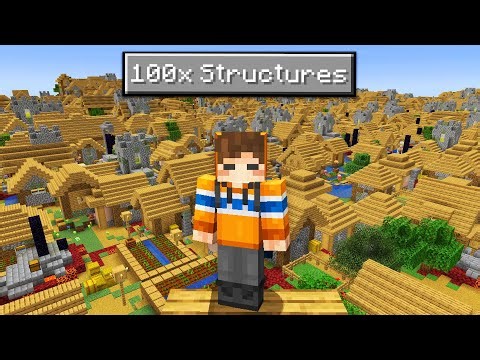 Minecraft, But Structures Have 100x Spawnrate