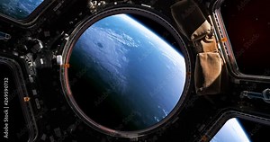 Planet earth as viewed through the windows of a space shuttle - version 2.