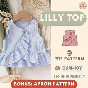 Top Sewing Pattern for Kids, Summer Top Pattern, Kids Pattern, Girl Pattern, Beginner Pattern, Sewing Pattern Toddlers, PDF Easy Pattern - Etsy