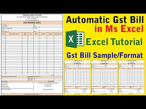 Automatic GST Bill using Ms Excel || GST Bill Sample || GST Bill Format || Bill Invoice Design ||