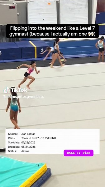 USAG Level 7 Gymnastics Training ☺️ #GymnastLife #Level7Gymnast #FlipFam #WeekendVibes #ChalkUp #gymnasticslife #GymnastStrong