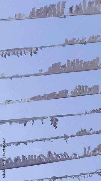 4k vertical video of Sparkling streamers sway in a gentle wind, enlivening a local fair with movement.