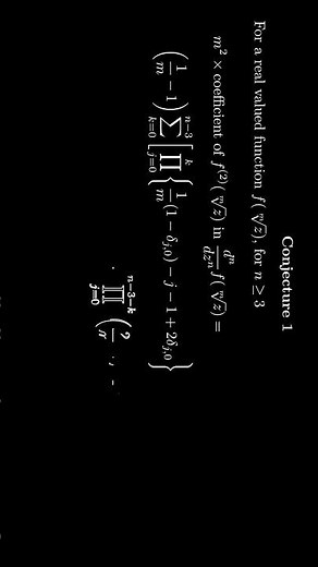 Conjecture 1 | #maths #calculus