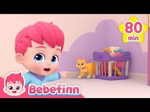 🫣 Peek-a-Boo! Playtime with The Cat Boo! 🐈 ㅣBebefinn Musical Stories Compilation