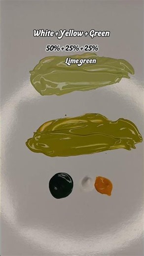 Amazing Color Mixing! White + Yellow + Green = 3 Beautiful Shades 🌿✨