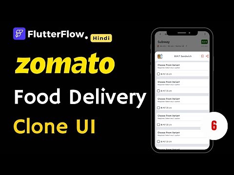 Food Delivery App UI Design | @Zomato Clone | FlutterFlow Tutorial For Beginners Part -6