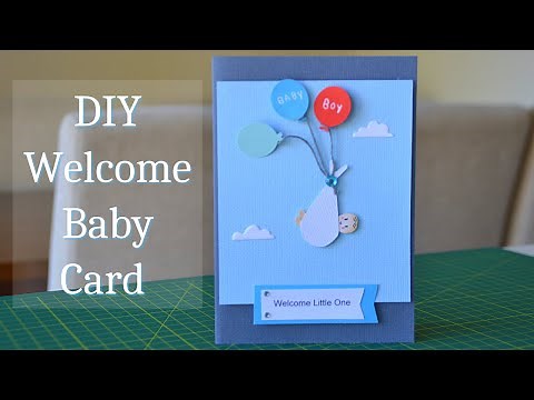 Welcome Baby Card | DIY Greeting Card for Newborn baby Boy | Step by Step Tutorial 1