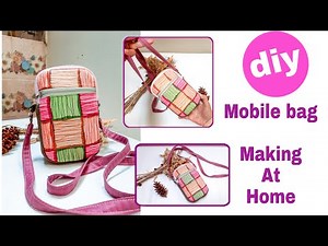 Phone case sewing tutorial / Mobile bag making at home / how to make a cell phone purse