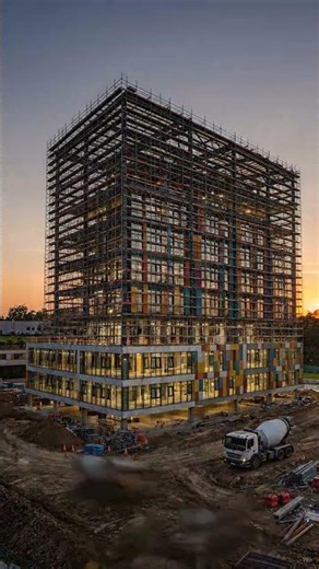 🏫 Building a Modern School in 30 Days | 4K Timelapse #timelapse #construction #working #school