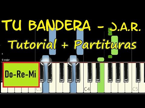 TU BANDERA Jesus Adrian Romero Piano Tutorial Cover Facil + Partitura PDF Acordes Pista Letra
