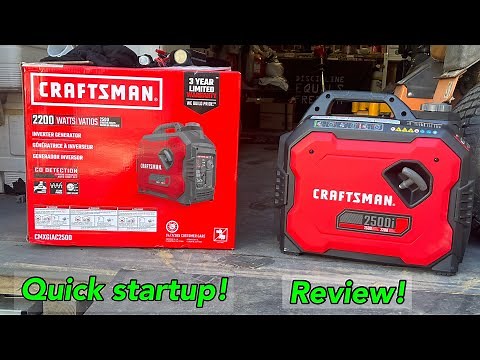 Craftsman 2500i Generator Review / Startup