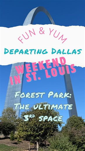 In my Seattle days, we had big parks and neighborhood beaches everywhere. Perfect for fresh air, vitamin D, reading outside, or picnicking with friends. In Dallas, we have White Rock Lake (not the most convenient for many) and Katy Trail (great for walking, not for lounging). I think missing that calm, free third space is exactly why I fell in love with Forest Park in St. Louis. It has something for everyone, and almost everything is free, including: 🖼️ Saint Louis Art Museum 🔬 Saint Louis Sci