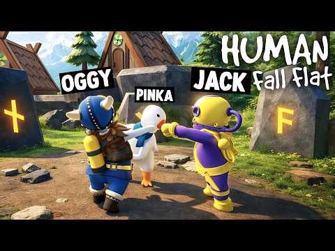 [TRY NOT TO LAUGH] Oggy Is Viking In Funny But🤣🤣| Human Fall Flat