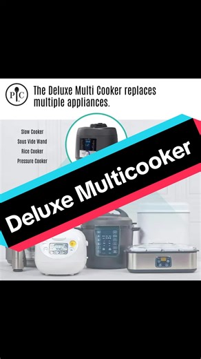 the PC Deluxe Multicooker has many jobs. it can slow cook, sous vid , instant cook, make yogurt, cook eggs and more! #fyp #pamperedchef #foodtiktok #pamperedchefconsultant #letsgetcookingtogether #letsgetsocial #dinnertime #pamperedchefproducts #deluxemulticooker #ProductPC