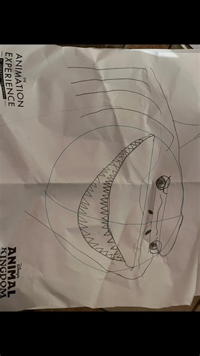 From Villains to Sharks! Drawing Scar & Bruce at Animal Kingdom 🦁🦈 #animalkingdom #disney #disneyparks #fyp #waltdisneyworld