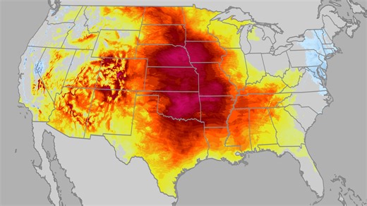 Warm temps dominate central US, spread east this week
